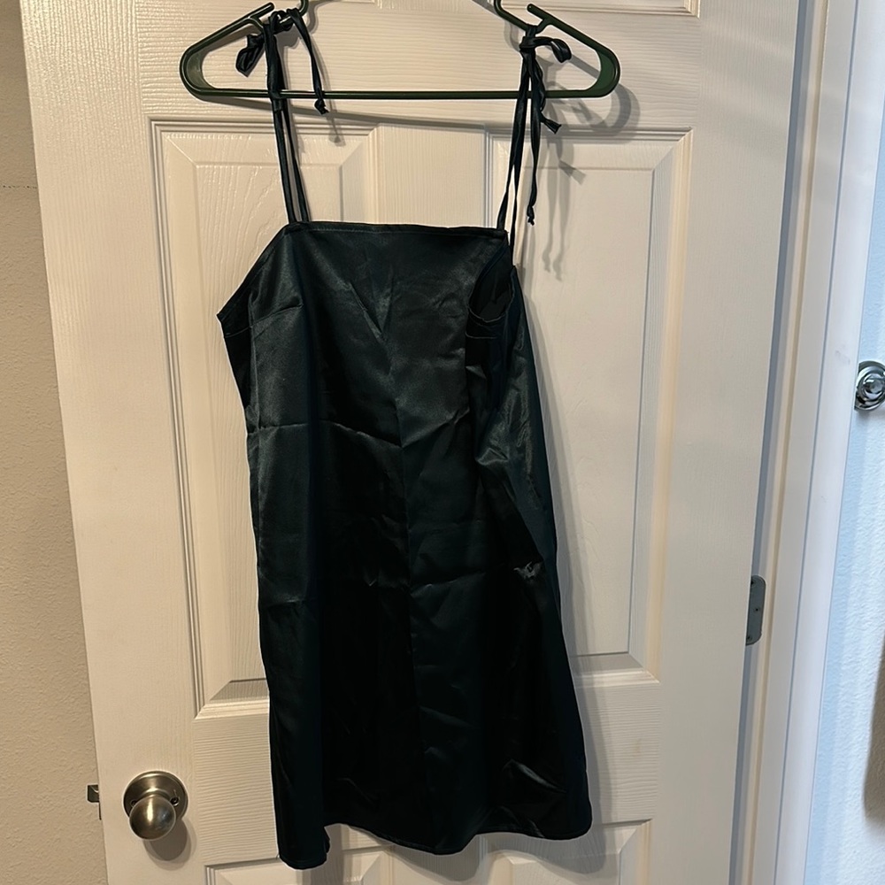 Urban Renewal Green Slip Mini Dress Spaghetti Strap